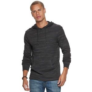 Urban Pipeline | Heather Grey Thermal Long Sleeve Hooded Top (Lg) 159O1